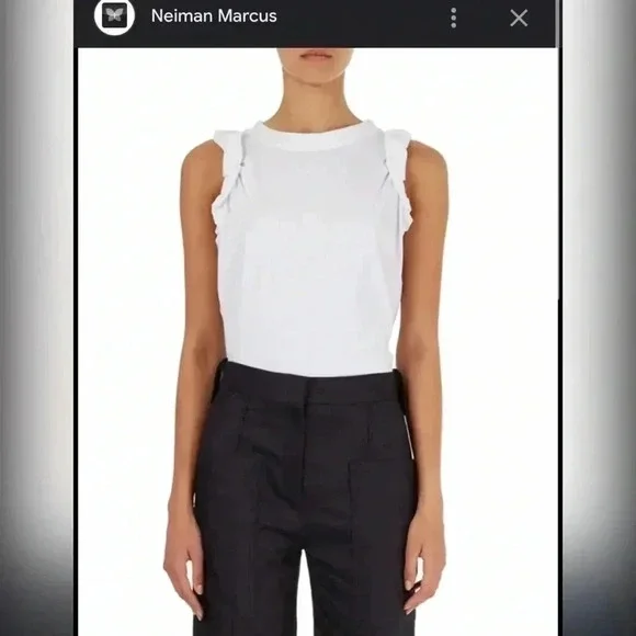 Victoria Victoria Beckham White Twist Armhole Tank - Picture 3 of 7